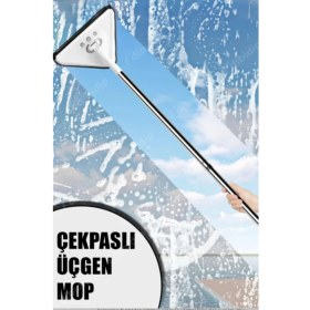 Resim 3 Bezli Üçgen Şönil Cam Silecek, Ayarlanabilir, Oluk Temizleme, Pratik Kullanım 