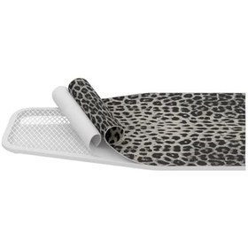 Resim Greenline Ütü Masası Kılıfı, Keçeli Yanmaz, Pamuklu, Gri Leopar Desenli, 145x56 Cm, Battal Boy Xxl Açık Ahşap 