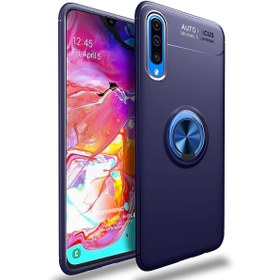 Resim Microsonic Samsung Galaxy A70 Kılıf Kickstand Ring Holder Lacivert 