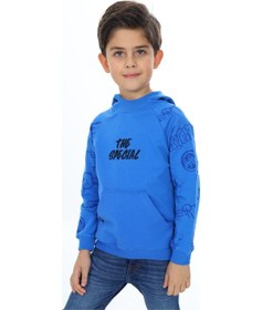 Resim Toontoy Kids Toontoy Erkek Çocuk Nakışlı Sweatshirt Saks 