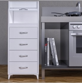 Resim Mirelhome Çekmeceli Ekmek Dolabı Ekmeklik Erzak Dolabı TYC00556570309 