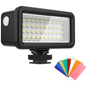Resim Geeroyoo 40 Metre Su Geçirmez Led Işık 6000-6500k, 650-750lm 2500mah Batarya + 8 Renk Filtresi 