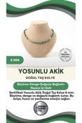 Resim OSMANLI DEĞERLİ TAŞ Sertifikalı Yosunlu Akik Doğaltaş Kolye 6 Mm, M603 
