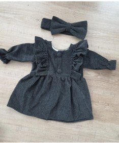 Resim Tozpembebaby Kadife Bebek Elbisesi 