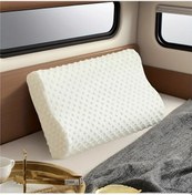 Resim Honeybeeshop Beyaz 50x30cm Kontur Boyun Yastığı Yavaş Geri Dönüşlü Yıkanabilir Omurga Desteği 