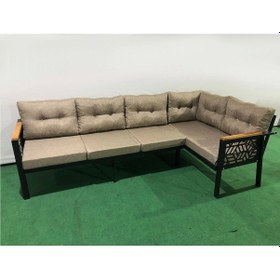 Resim Melisa 3+2 Köşe Yön Değiştirilebilir Koltuk Takımı Balkon-bahçe-kafe-çay Seti Fonksiyonel Cappuccino 