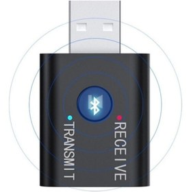 Resim ZRH 2in1 Usb Bt 5.0 Alıcı Verici 3.5 Aux Bluetooth Adaptörü, Araç Oto Bluetooth Adaptör 