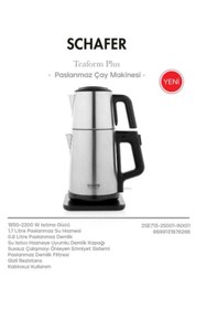 Resim Schafer Teaform Plus Elektrikli Çelik Çay Makinesi 