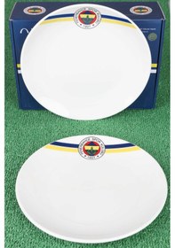 Resim Dekomus İle Lisanslı Fenerbahçe 6 Kişilik Servis Tabağı Seti 