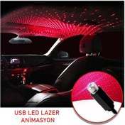 Resim gaman Araç Içi Usb Girişli Bükülebilir Usb Kırmızı Led Lazer Show 