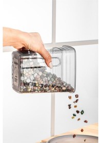 Resim Vienev Etiketli Set Strip Mega Boy Erzak Saklama Kabı 12'li 3.5 L Antrasit Çok Renkli 