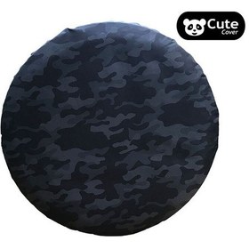 Resim Cute Cover Kamuflaj Stepne Kılıfı Lastik Koruyucu Siyah Kamuflaj N11.31 