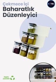 Resim Çekmece Içi Baharatlık Düzenleyici / 3'lü Kit / Beyaz 