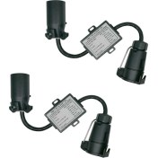 Resim VintageVo 2pcs Usa-Ab Römorku Işık Dönüştürücü Abd 7 Yollu Bıçak Soketine Ab 7 Pimli Yuvarlak Fişe (Yurt Dışından) 
