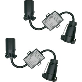 Resim VintageVo 2pcs Usa-Ab Römorku Işık Dönüştürücü Abd 7 Yollu Bıçak Soketine Ab 7 Pimli Yuvarlak Fişe (Yurt Dışından) 