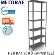 Resim Mekoraf 31 X 93 6 Katlı 2 Metre Raf Sistemi 