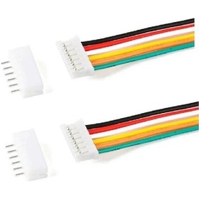 Resim 5 Adet 2mm 6 Pin Çift Taraflı Jst Ph Konnektör 20cm Kablolu 