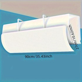 Resim 1 Set Modern Non-Perforated Duvar Montajlı Kondisyoner Şuntu - Kolay Kurulum, Elektrik Gerektirmez, Yatak Odası Hava Akışı Yönlendirme, Genel Kondisyoner Rüzgarlık Kalkanı, Delinme-Anti-Direct Blowing Deflector, 90cm/35.43 İnç, 27cm/10.62 İnç, Yatak Odası Hava Akışı Çözümü | Modern Estetik | Kolay Kurulum Özelliği, Ev için Hava Arındırıcıları 