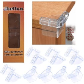 Resim Çocuk Bebek Güvenlik Silikon Köşe Koruyucu 3M Bantlı 12 Adet Çok Renkli 