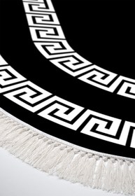 Resim Alanur Home Eko Trend Djt Yıkanabilir Kaymaz Taban Oval 3 Lü Yatak Odası Takımı 650m Modern Siyah 