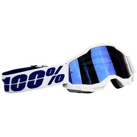 Resim Ccgloball Açık Havada Sürüş İçin Yeni Motosiklet Arazi Gözlüğü Beyaz Çerçeve Mavi Film 