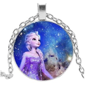 Resim Frozen Elsa Kolye Elsa Karlar Ülkesi Kolyesi Zincir Dahil 