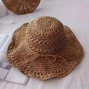 Resim Vintage Bohemian Geniş Kenarlı Hasır Güneş Şapkası - Kadınlar İçin Katlanabilir, Hafif Yaz Plaj Şapkası, Koruma, Düğüm Detayı, Seyahat ve Açık Hava Aktiviteleri İçin Mükemmel, Katlanabilir Seyahat Şapkası | Bohem Tarzı Şapka | Tekstür 