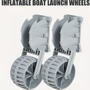 Resim Tekne Taşıma Tekerlekleri, Naylon Deniz Taşınabilir Katlanabilir Dinghy Tekerlekleri Naylon Kaburgalar Çekme Tekerlekleri Dinghy Tekerlekleri Tekne Römork Arabası İçin 