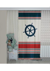 Resim Dümenli Bip196 Çift Kanat Çocuk Odası Fon Perde 