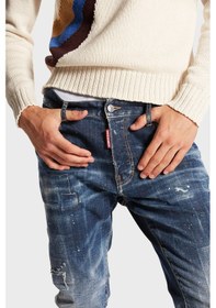 Resim Dsquared2 Erkek Kot Pantolon S71lb1368 S30342 470 Lacivert 