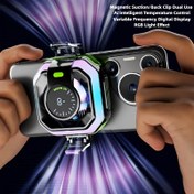 Resim Ice Black Teknoloji AI Akıllı Manyetik Arka Klipsli Çift Fanlı Radyatör RGB Aydınlatmalı - 5°C Hızlı Soğutma, Kadran Tipi Sıcaklık Göstergesi, Güçlü Mıknatıslama, Düşük Enerji Tüketimli Buz Oluşumu, Alaşımlı Isı Emici, 7 Fan Pervanesi ile Sessiz Çalışma, Güç/Sıcaklık Çift Ekran Sistemi, TEC Yarıiletken Soğutucu Çip, Üst ve Alt Çift Hava Çıkış Tasarımı, Radyatör + Bir Çift Arka Klipsler + Mıknatıs Plaka + Veri Kablosu Kombin Paketi 