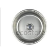 Resim Ege Lux Yuvarlak Dekorlu Çelik Eviye K-38 304 Kalite Paslanmaz 