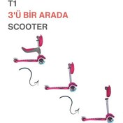 Resim Smartrike T1 3 Ü 1 Arada Oturaklı Ve Çantalı Çocuk Scooterı 15 Ay - 5 Yaş 92981 Pembe 