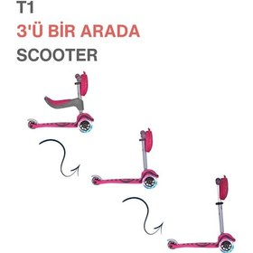 Resim Smartrike T1 3 Ü 1 Arada Oturaklı Ve Çantalı Çocuk Scooterı 15 Ay - 5 Yaş 92981 Pembe 