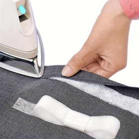 Resim 50m Rulo Demirle Ekleme Bandı - Pantolon, Giysi, Perde ve El Sanatları için Kolay Uygulama Yapışkanı, Beyaz Kenar Bandı, 0.59" Kenar Bandı, Dikiş Gerektirmez, Giysi Ekleme Bandı, Dikiş Aksesuarı, Şık Demir, Dayanıklı Yapışkan 