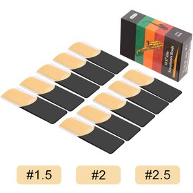 Resim 10 Adet Premium Siyah Alto Saksofon Kamışları - Daha İnce Uçlu Ses Kalitesini Artırmak İçin, Dayanıklı & Kullanımı Kolay - Eb Saksofon Çalanlar İçin İdeal, Saksofon Aksesuarları 