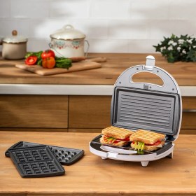 Resim Homend - Emsan Toastbuster 1319H Tost Makinesi (Waffle Plakalı) Beyaz 