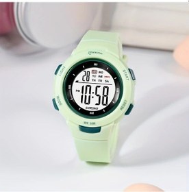 Resim Elmpaly Mingrui Çocuk Digital Saat Yeşil Su Geçirmez Kadran Işıklı Tarih Diğer 