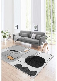 Resim West Home Dijital Baskı Yıkanabilir Kaymaz Taban Leke Tutmaz Gri Mutfak Halısı Salon Halısı Ve Yolluk Wh 578 Grey 