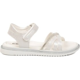 Resim Cool Beyaz Yumuşak Taban Hafif Cırtlı Kız Çocuk Sandalet Maya F 