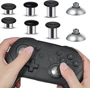 Resim AQIDAP Nintendo Switch Pro Controller için Denetleyici Metal Parmak Çubukları Değiştirme 8'i 1 Arada Manyetik Analog Parmak Çubukları Seti Joystick Parçaları Onarım Aksesuar Kiti 