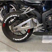 Resim Performance Stickers Honda Motorsiklet Lastik Yazısı Lastik Sticker 8adet Lastik Stiker 15-21 İnç Arası Uyumlu 