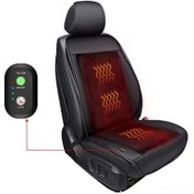 Resim Aubyhe Kışlık Araç Isıtıcı Jilet 12v Evrensel Sıcaklıklı Otomobil Koltuk Yastığı Siyah Dayanıklı Kompakt 