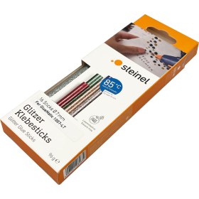 Resim Steinel Sıcak Silikon Mum Steinel 084639 Karışık Renkli ve Simli 7 x 150 mm 96 Gr. 16 Adet Düşük Isı ile Eriyebilen 