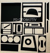 Resim FD Damla Etiket Fiat Albea, Palio Maun Kaplama Piano Black Renk Özel Dizayn 