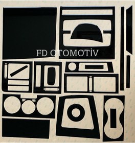 Resim FD Damla Etiket Fiat Albea, Palio Maun Kaplama Piano Black Renk Özel Dizayn 