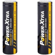 Resim Power-Xtra PX18650-25P 3.7V 2500mAh Li-ion Şarjlı 2 Adet Pil 