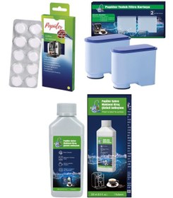 Resim Philips Uyumlu Ca6700 Espresso Bakım Seti 2 Li Aquaclean + 10 Tablet Yağ Çözücü + Kireç Çözücü 1 Adet 