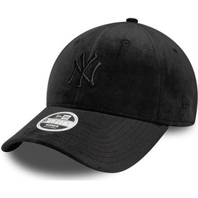 Resim New York Yankees Kadın Mlb Kadife Siyah 9forty Ayarlanabilir Şapka-11619 Siyah 