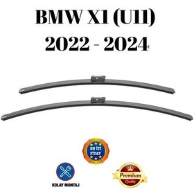 Resim Bmw X1 U11 2022 2023 2024 Uyumlu Araca Özel Ön Cam Muz Tipi Silecek Süpürgesi Takımı 65/40cm 2li Set Silbak 
